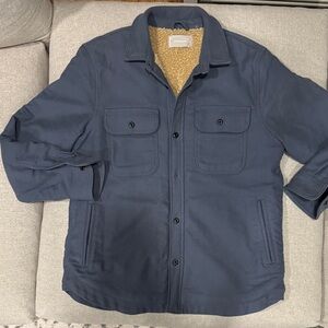 Everlane Men’s Renew Fleece-Lined Heavyweight Overshirt in Steel Blue Sz M